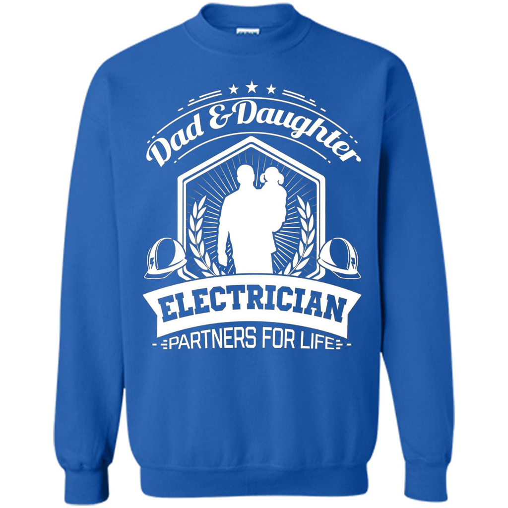 Dad And Daughter Electrician Partners For Life T-shirt Royal