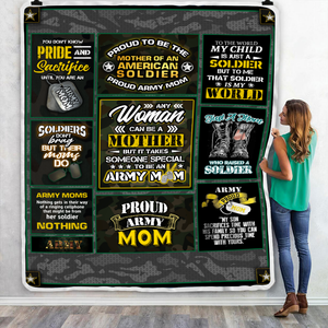 Proud Army Mom Throw Blanket