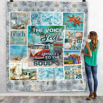 The Voice Of The Sea Speaks To The Soul Throw Blanket