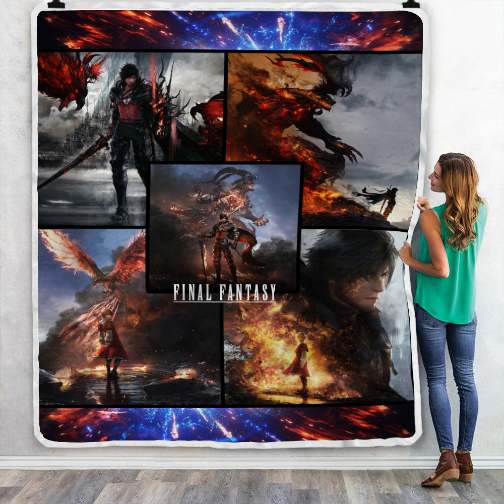 Final Fantasy XVI Video Game Throw Blanket 180cm x 200cm