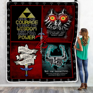 The Legend Of Zelda Quotes 3D Throw Blanket   