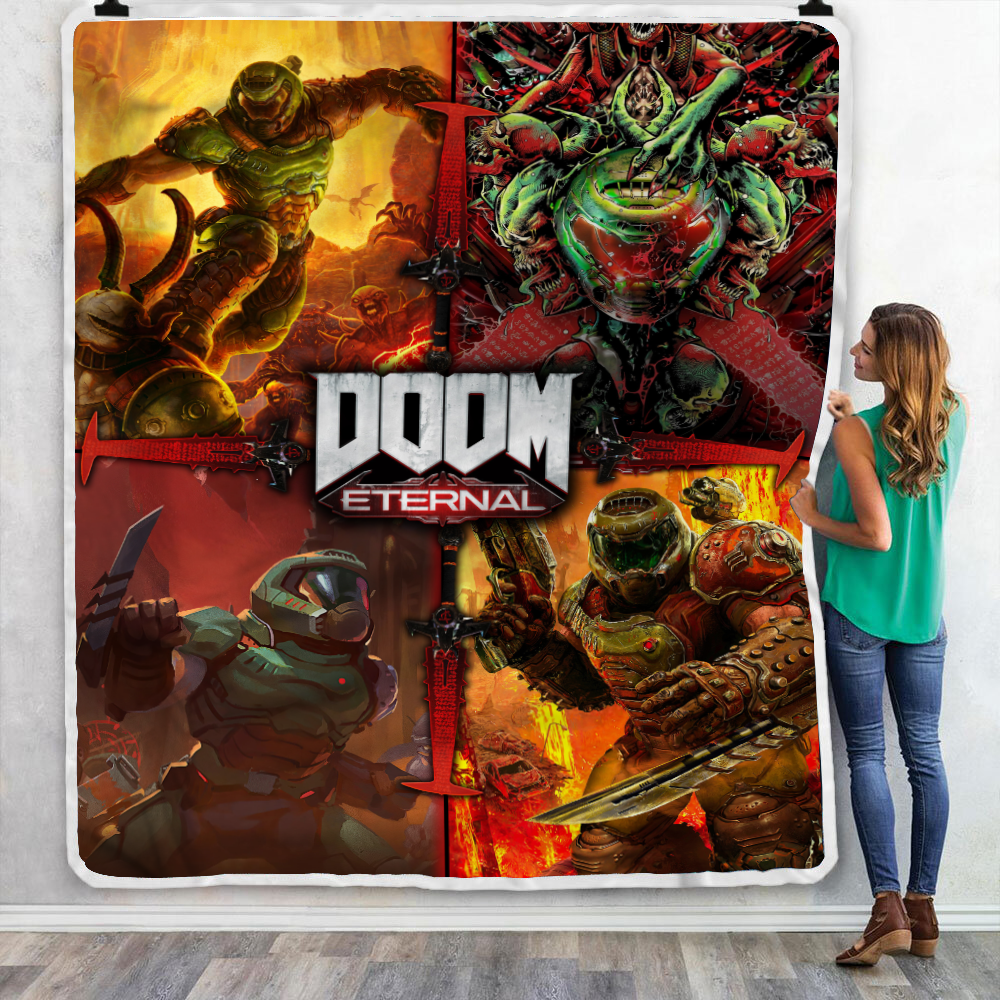 Doom Video Game Throw Blanket 180cm x 200cm