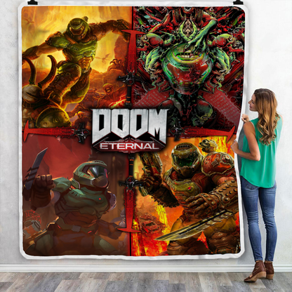 Doom Video Game Throw Blanket 180cm x 200cm