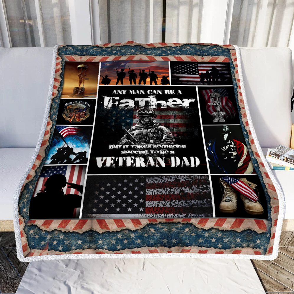 Veteran Dad Throw Blanket