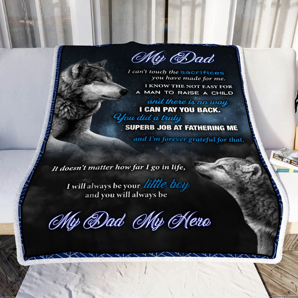 You Will Always Be My Dad, My Hero From Son Throw Blanket