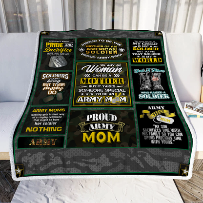 Proud Army Mom Throw Blanket