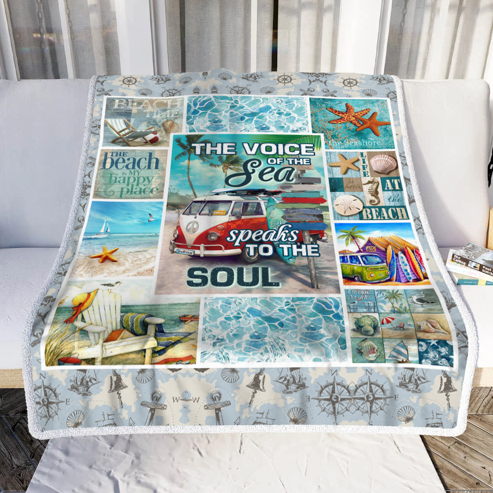 The Voice Of The Sea Speaks To The Soul Throw Blanket