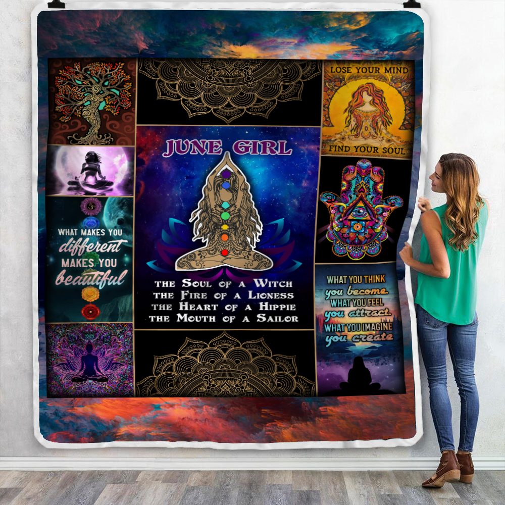 Personalized Yoga Girl Throw Blanket