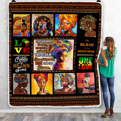 My Black Is So Beautiful Throw Blanket