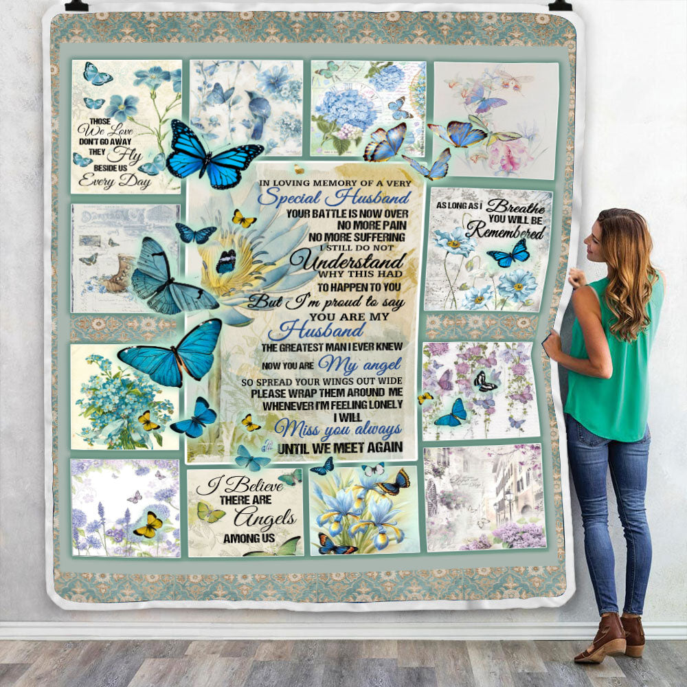 In Loving Memory Of A Very Special Husband Throw Blanket