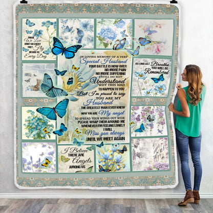 In Loving Memory Of A Very Special Husband Throw Blanket