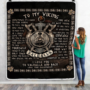 To My Viking. I Love You To Valhalla And Back Throw Blanket