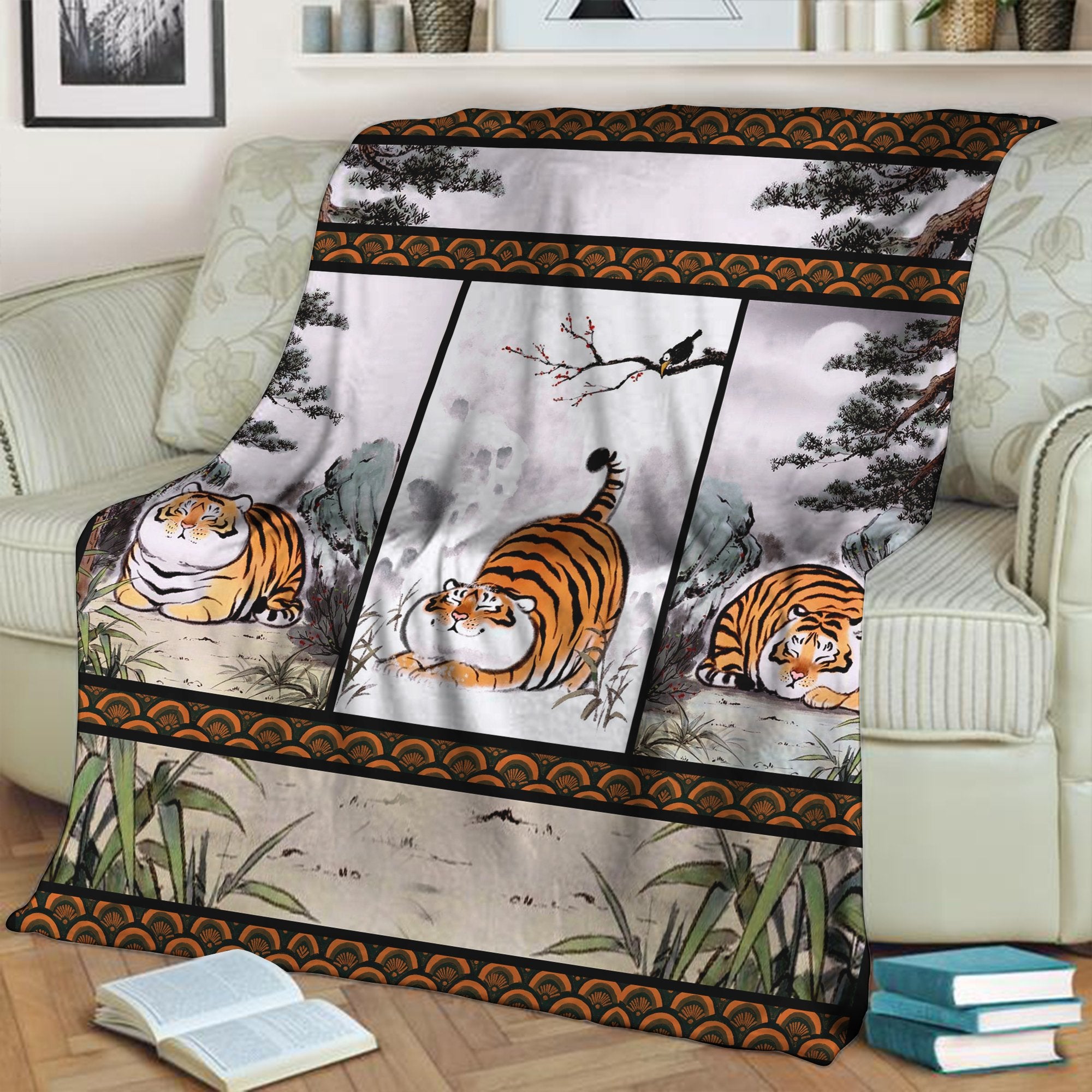 Fat Tiger 3D Throw Blanket