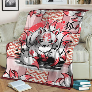 Ninetail Fox Spirit 3D Throw Blanket 150cm x 200cm  