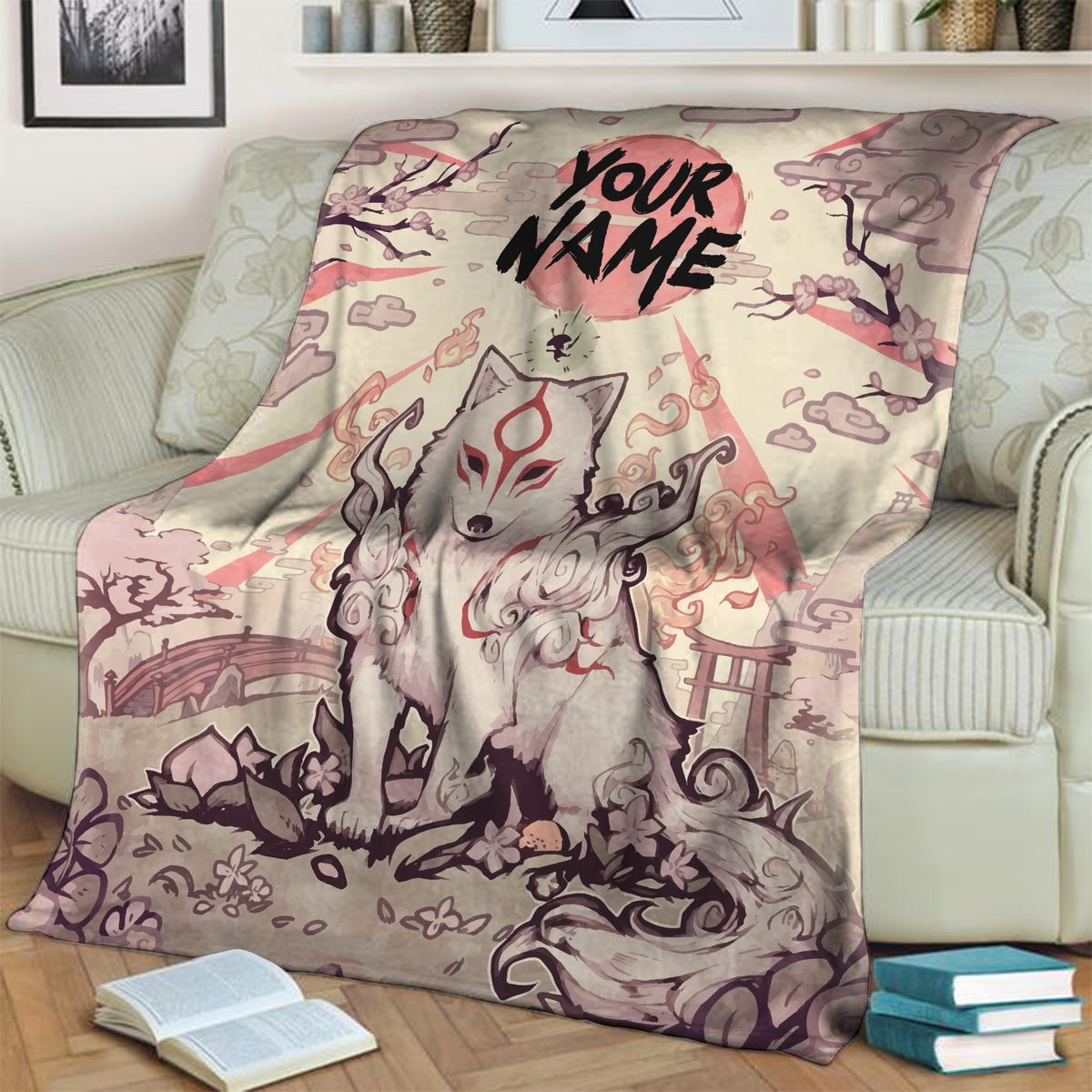 Okami-Customized 3D Throw Blanket