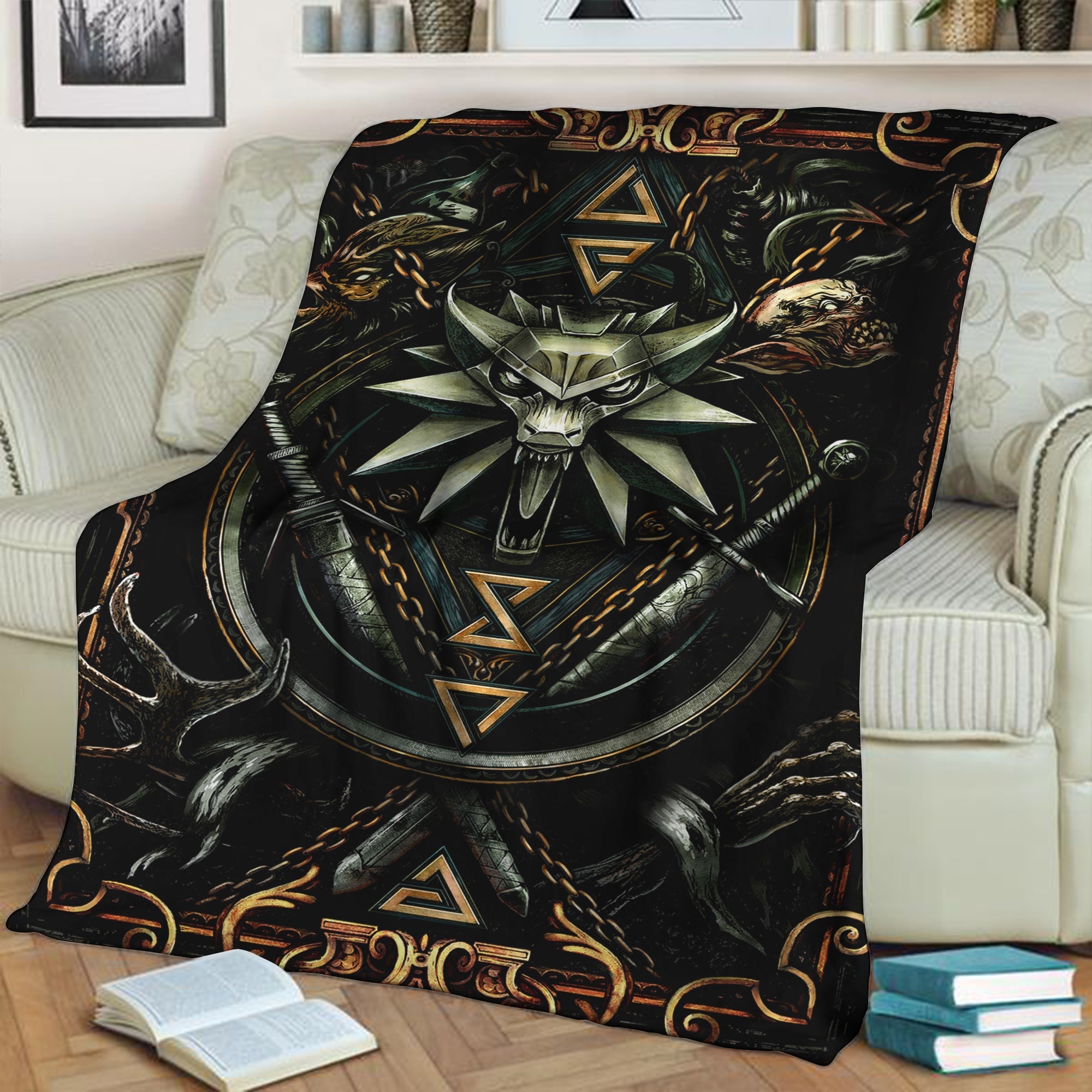 Witcher Symbol 3D Throw Blanket 150cm x 200cm  