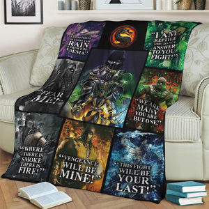 Mortal Kombat Ninja Quotes 3D Throw Blanket 150cm x 200cm  