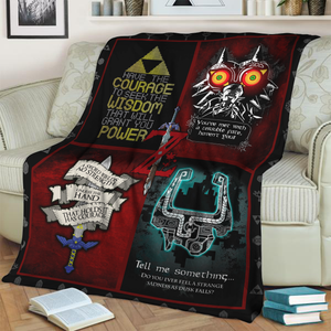 The Legend Of Zelda Quotes 3D Throw Blanket   