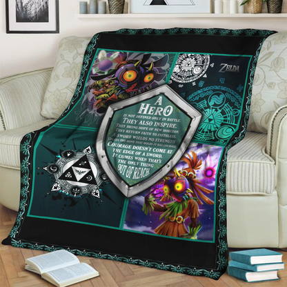 Zelda Hero 3D Throw Blanket