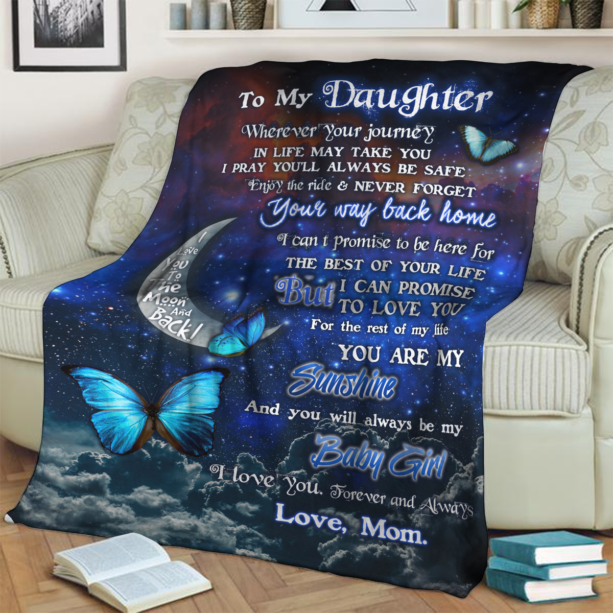 To my Daughter Throw Blanket