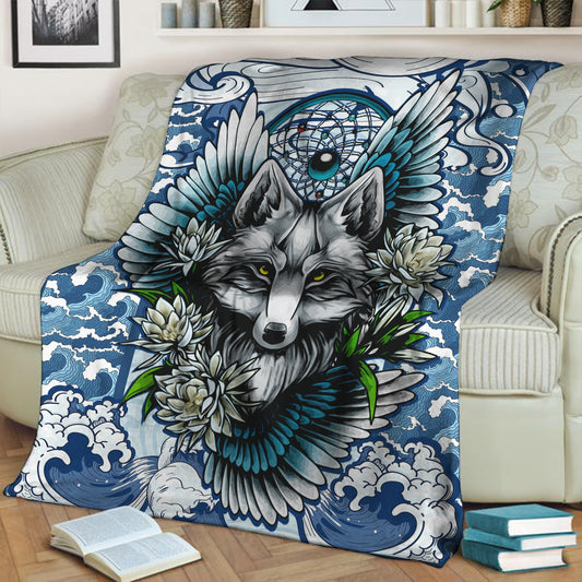 Aesthetic Fox 3D Throw Blanket