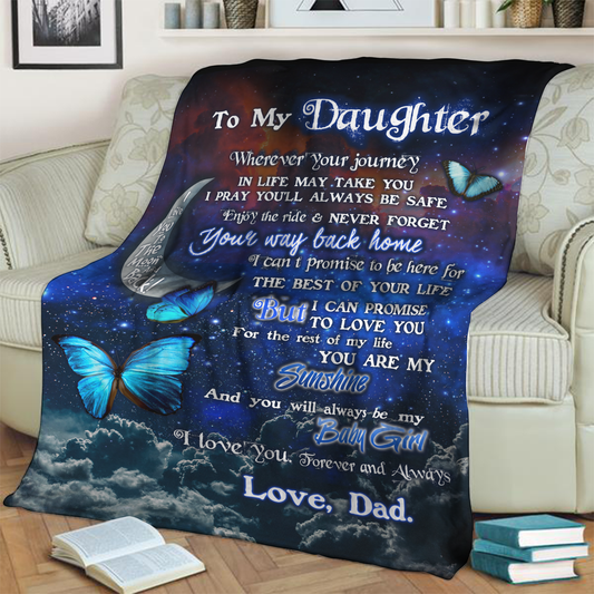 To My Daughter Throw Blanket