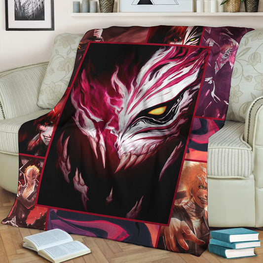 Bleach Ichigo Kurosaki Mask 3D Throw Blanket