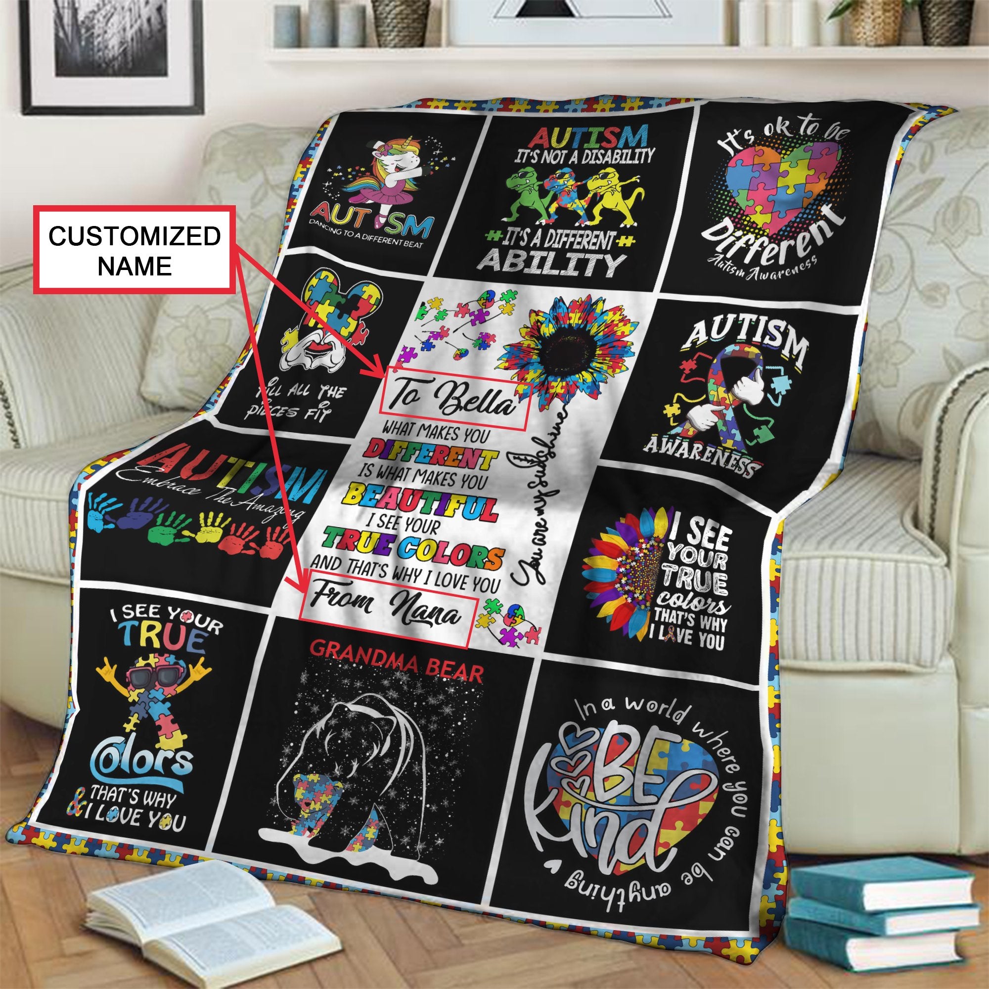 Different - Beautiful- True Colors 3D Throw Blanket