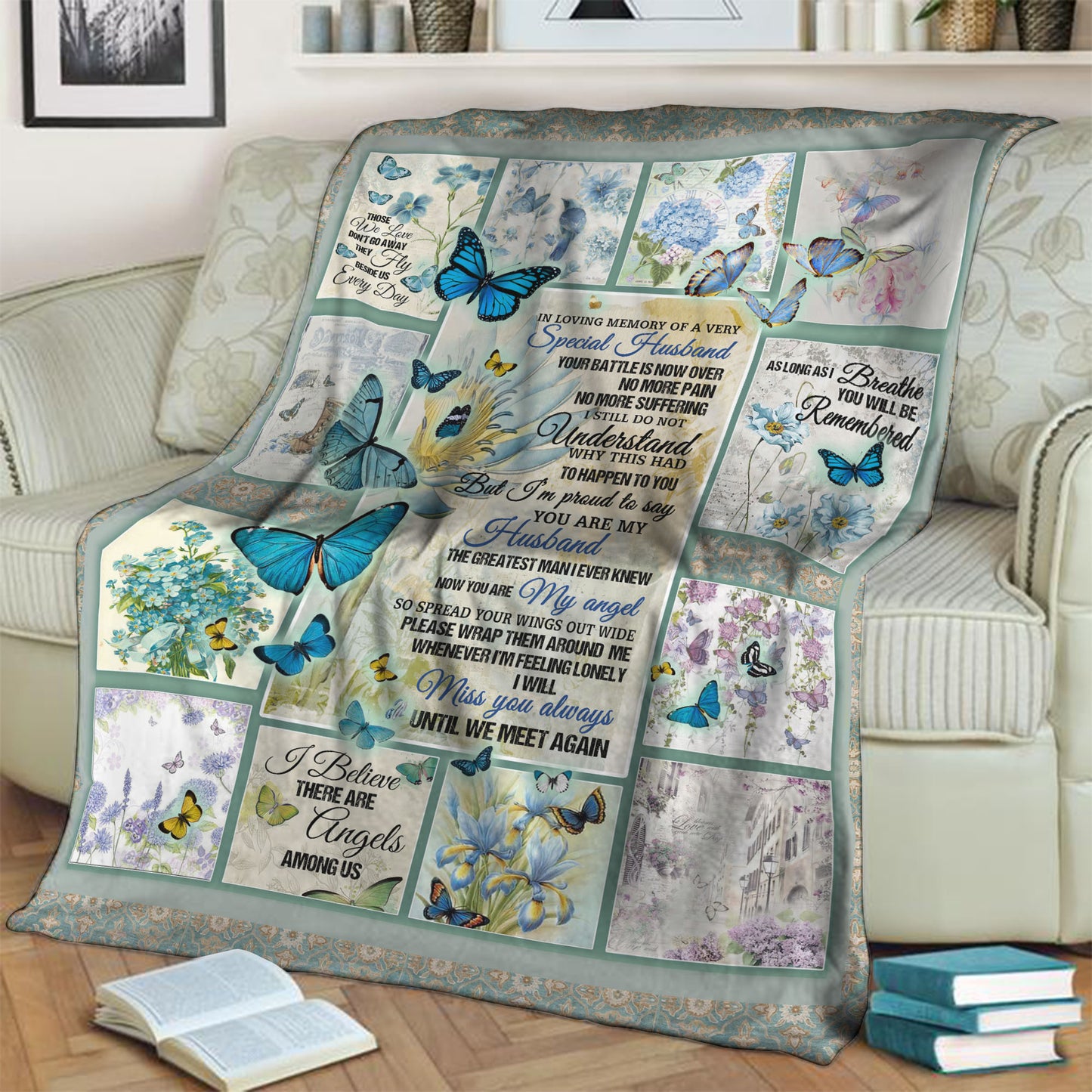 In Loving Memory Of A Very Special Husband Throw Blanket