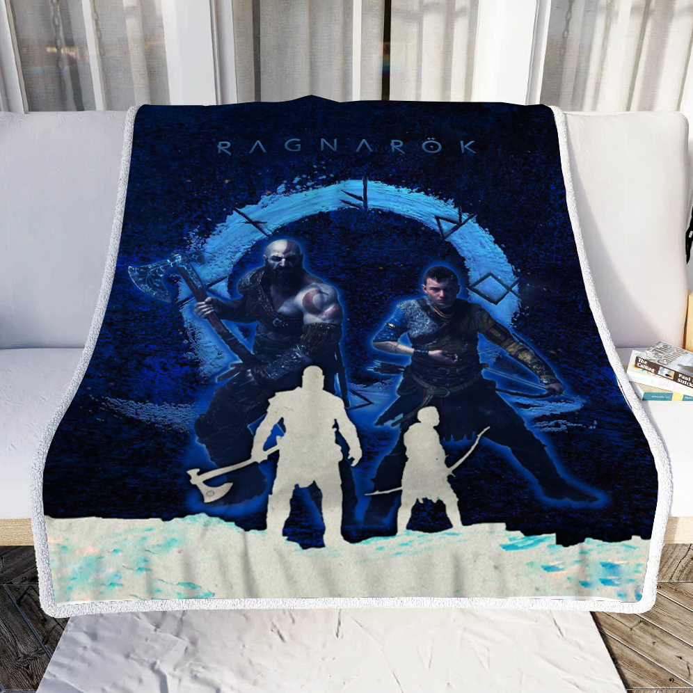 God of War Ragnarok Video Game Throw Blanket
