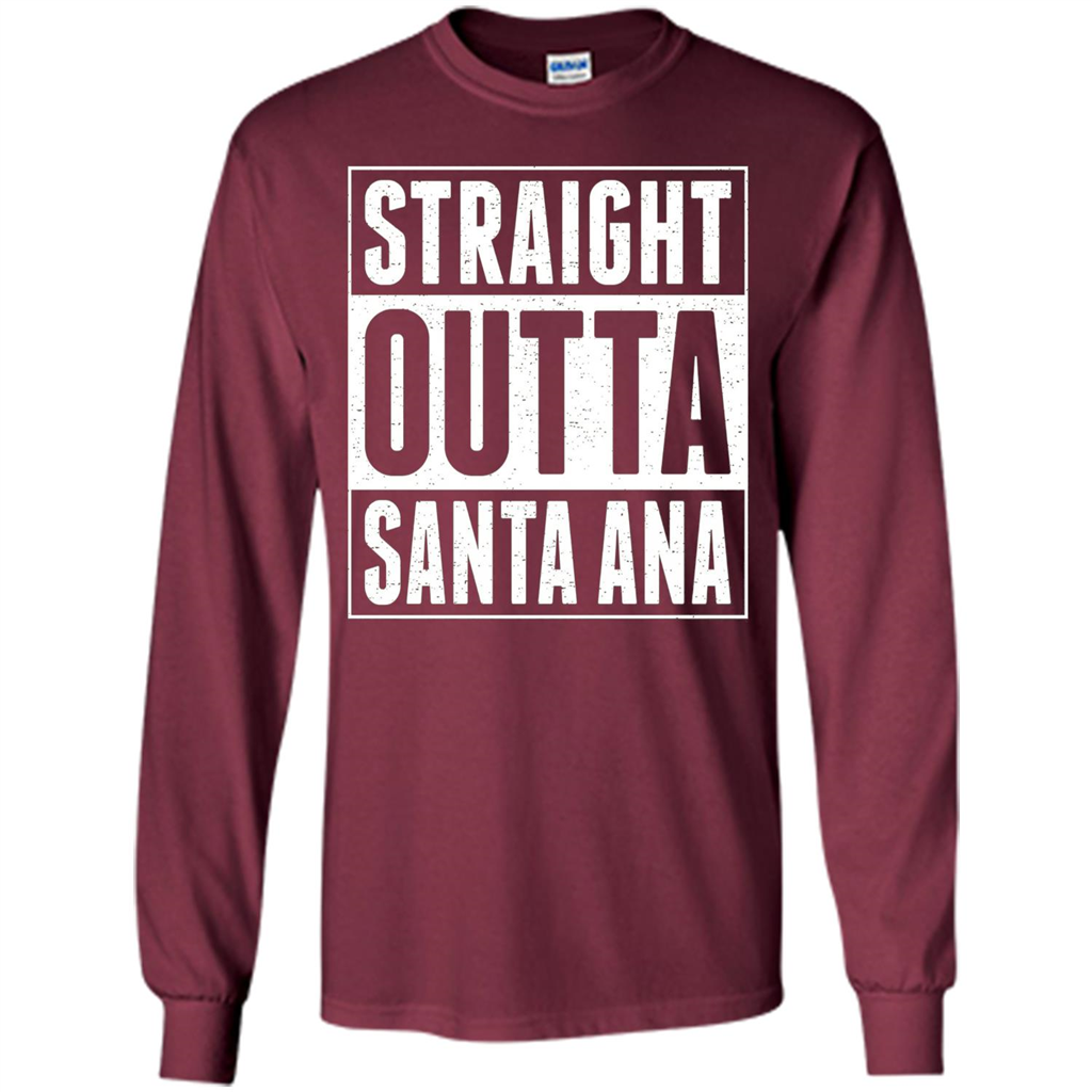 Straight Outta Santa Ana T-shirt Maroon