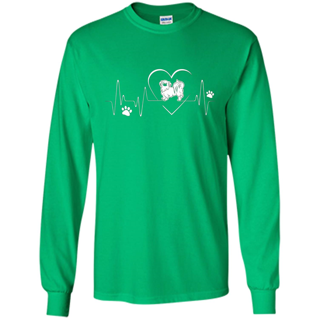 Pekehund T-shirt Pekehund Heart Beat T-shirt Irish Green