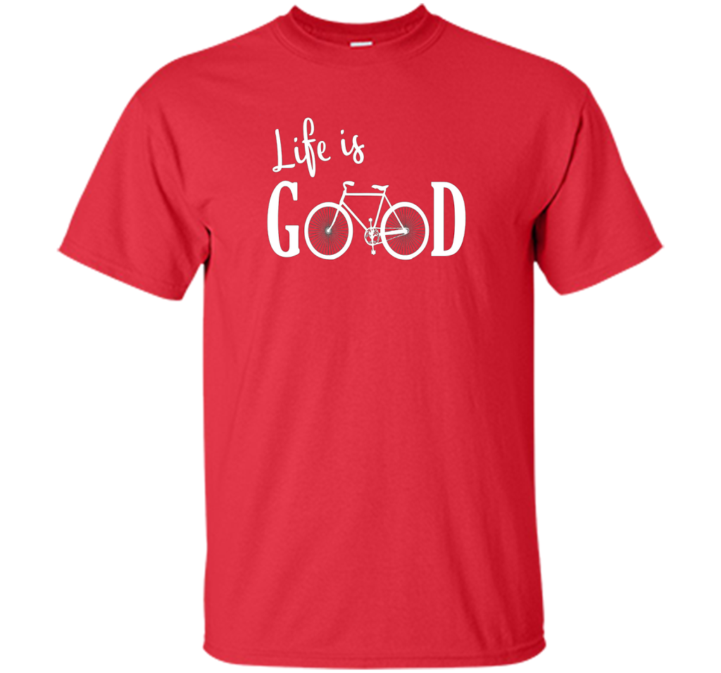 Life is Good Shirt Bicycle Shirt shirt Red