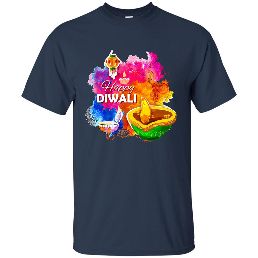 Happy Diwali Deepavali T-Shirt October 19th T-shirt Navy