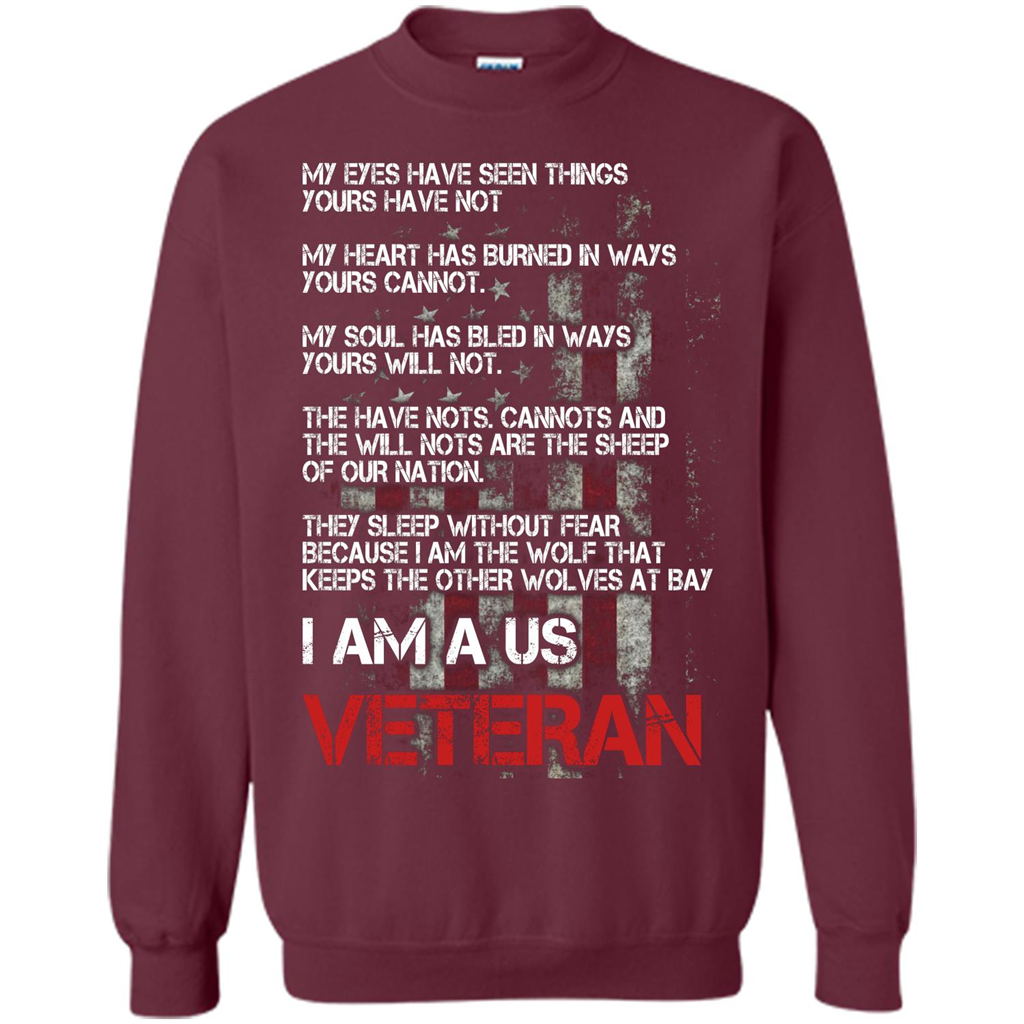 Military T-shirt I Am A Us Veteran T-shirt Maroon