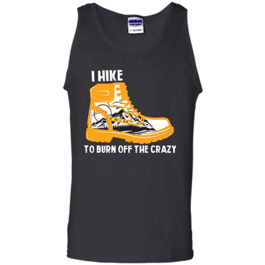 Hiker T-shirt I Hike To Burn Off The Crazy T-shirt Black