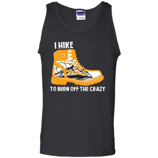 Hiker T-shirt I Hike To Burn Off The Crazy T-shirt Black
