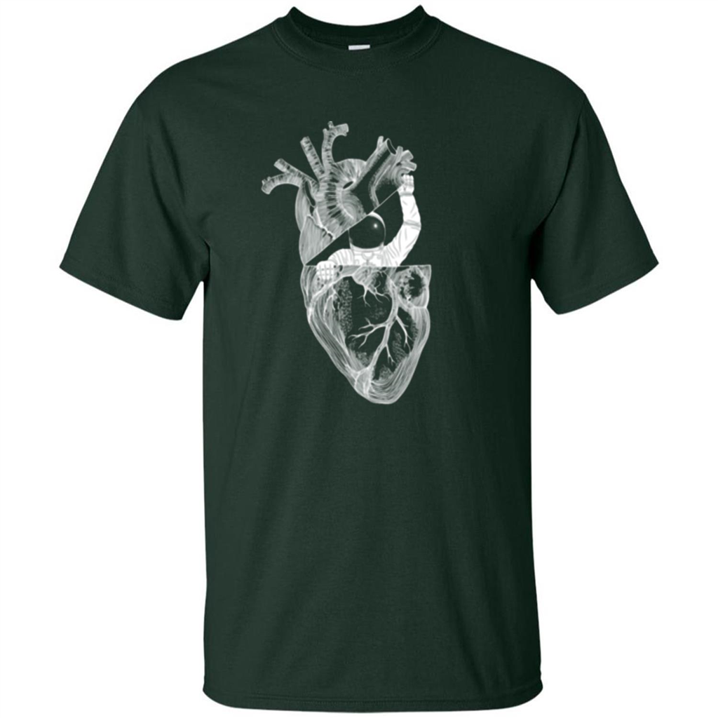 My Space T-shirt Heart T-shirt Forest Green