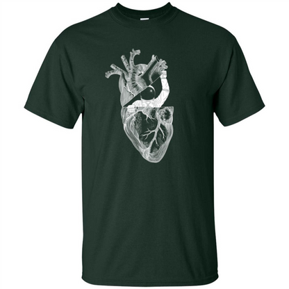 My Space T-shirt Heart T-shirt Forest Green