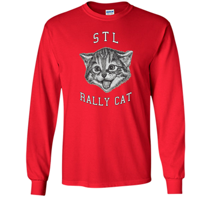 Cat Lover T-shirt Saint Louis Rally Cat T-shirt Red