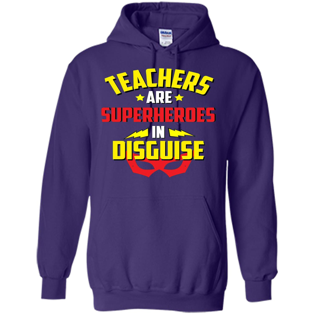 Funny Teacher Superpower Superhero In Disguise T-shirt Purple