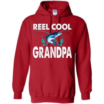 Fathers Day T-shirt Reel Cool Grandpa Red