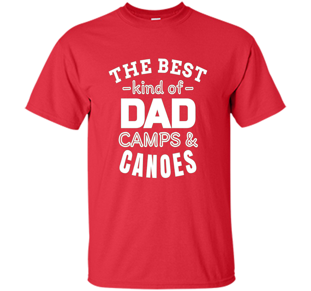 Men's Father's Day t shirt for Dad who camps and canoes t-shirt Red