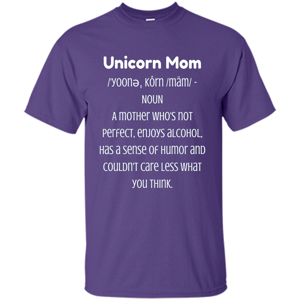 Fun Mom T-shirt - Unicorn Mom Definition Purple