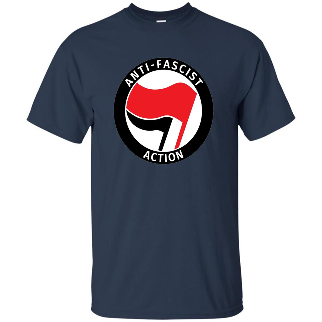 Anti - Fascist Action T-shirt Navy