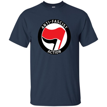 Anti - Fascist Action T-shirt Navy