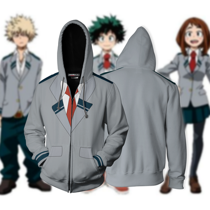 Boku No Hero Academia Uniform Cosplay Zip Up Hoodie Jacket 1