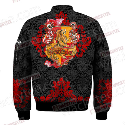 Brave Like A Gryffindor Harry Potter Wacky Style Bomber Jacket