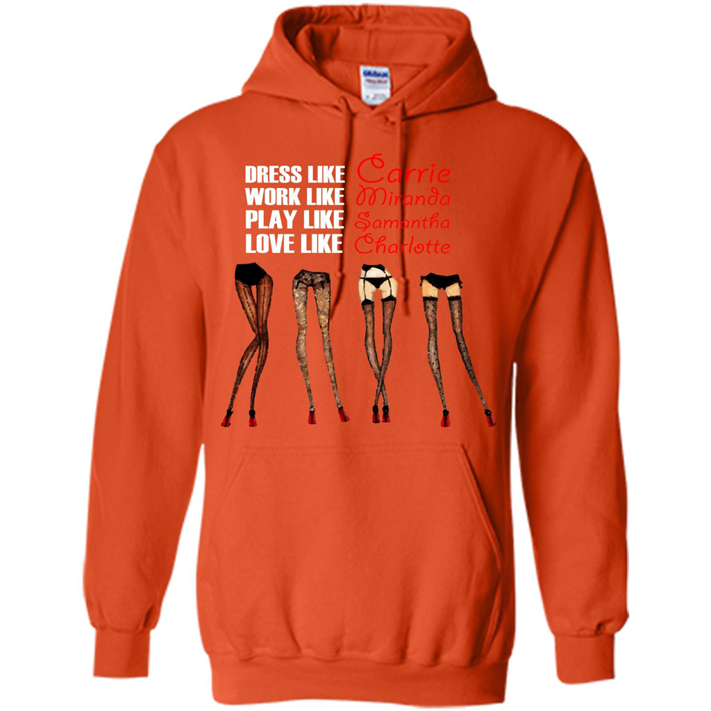 Lifestyle T-shirt Dress Like Carrie Work Like Miranda Play Like Samantha Love Like Charlott Orange