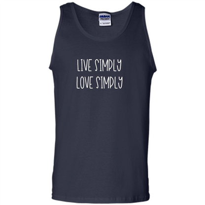 Live Simply Love Simply T-shirt Navy